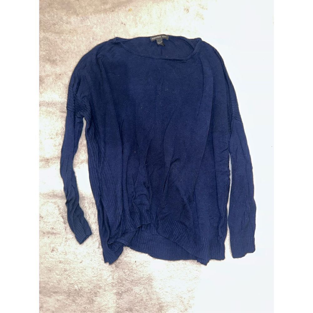 Mango basics women’s long sleeve top navy size S